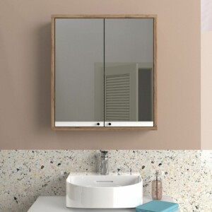 Καθρέπτης μπάνιου Lilian Μegapap χρώμα atlantic pine 59,6x14,6x65εκ. - Image 5