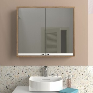 Καθρέπτης μπάνιου Lilian Μegapap χρώμα atlantic pine 75x14,6x65εκ. - Image 5