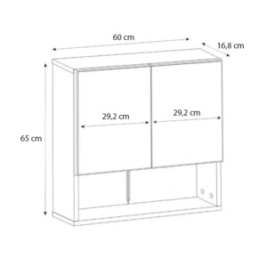 Καθρέπτης μπάνιου Trama Μegapap χρώμα λευκό 60x16,8x65εκ. - Image 6
