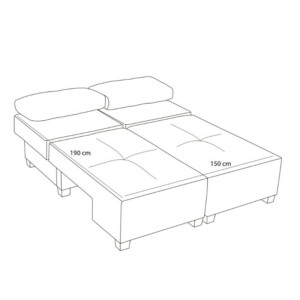 Καναπές - κρεβάτι πολυμορφικός Perenna Megapap τριθέσιος υφασμάτινος χρώμα κρεμ 233x93x83εκ. - Image 11