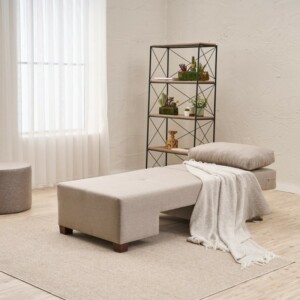 Πολυθρόνα - κρεβάτι Perenna Megapap υφασμάτινη χρώμα κρεμ 116x93x83εκ. - Image 4