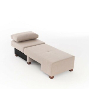 Πολυθρόνα - κρεβάτι Perenna Megapap υφασμάτινη χρώμα κρεμ 116x93x83εκ. - Image 5