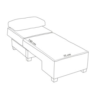 Πολυθρόνα - κρεβάτι Perenna Megapap υφασμάτινη χρώμα κρεμ 116x93x83εκ. - Image 8