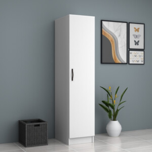 Ντουλάπα ρούχων Ricardo Megapap μονόφυλλη χρώμα λευκό 40x51,8x181εκ. - Image 4