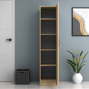 Ντουλάπα ρούχων Ricardo Megapap μονόφυλλη χρώμα φυσικό οξιάς 40x51,8x181εκ. - Image 3