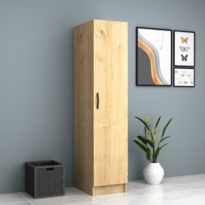 Ντουλάπα ρούχων Ricardo Megapap μονόφυλλη χρώμα φυσικό οξιάς 40x51,8x181εκ. - Image 4