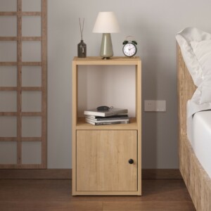 Κομοδίνο Vito Megapap χρώμα sapphire oak 34x30x66,4εκ. - Image 3