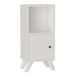 Κομοδίνο Vira Megapap χρώμα λευκό 34x30x78εκ. - Image 4