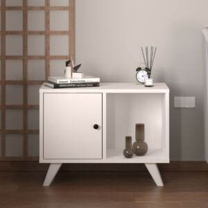 Κομοδίνο Rico Megapap χρώμα λευκό 65,2x30x49εκ. - Image 3