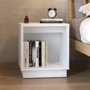 Κομοδίνο Gino Megapap χρώμα λευκό 40x35,3x45εκ. - Image 3