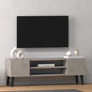 Έπιπλο τηλεόρασης Etna Megapap χρώμα γκρι ρετρό 120x30x40εκ. - Image 4