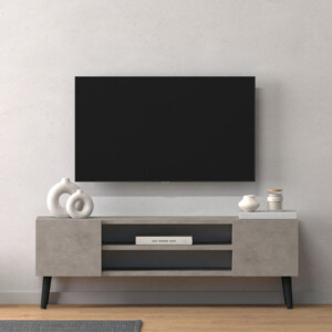 Έπιπλο τηλεόρασης Etna Megapap χρώμα γκρι ρετρό 120x30x40εκ. - Image 5