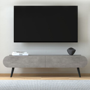 Έπιπλο τηλεόρασης Lotus Megapap χρώμα γκρι ρετρό 120x30x40εκ. - Image 3