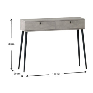 Κονσόλα Alis Megapap χρώμα γκρι ρετρό 110x29x88εκ. - Image 5