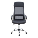 Καρέκλα γραφείου Ovis Megapap με τεχνόδερμα και ύφασμα Mesh χρώμα μαύρο 63x63x119/129εκ. - Image 6