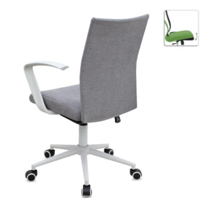 Καρέκλα γραφείου Berlin Megapap υφασμάτινη χρώμα γκρι - λευκό 64x63x89/96εκ. - Image 2