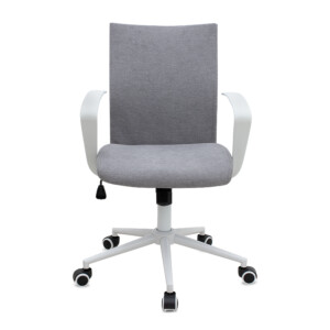 Καρέκλα γραφείου Berlin Megapap υφασμάτινη χρώμα γκρι - λευκό 64x63x89/96εκ. - Image 4