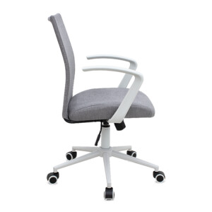 Καρέκλα γραφείου Berlin Megapap υφασμάτινη χρώμα γκρι - λευκό 64x63x89/96εκ. - Image 5