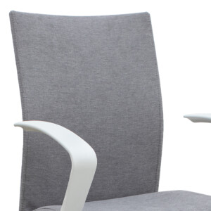 Καρέκλα γραφείου Berlin Megapap υφασμάτινη χρώμα γκρι - λευκό 64x63x89/96εκ. - Image 7