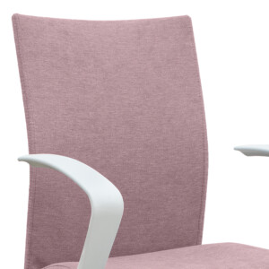 Καρέκλα γραφείου Berlin Megapap υφασμάτινη χρώμα ροζ - λευκό 64x63x89/96εκ. - Image 7