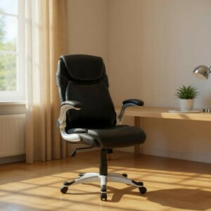 Καρέκλα γραφείου διευθυντική Gustavo Megapap από τεχνόδερμα χρώμα μαύρο 69x65x116/126εκ. - Image 3