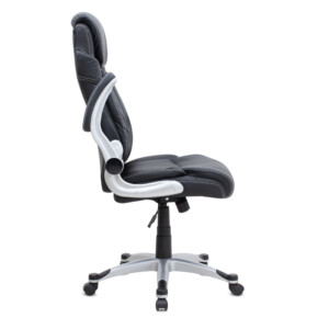 Καρέκλα γραφείου διευθυντική Gustavo Megapap από τεχνόδερμα χρώμα μαύρο 69x65x116/126εκ. - Image 6