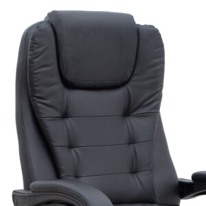 Καρέκλα γραφείου διευθυντική Daria Megapap με υποπόδιο από τεχνόδερμα χρώμα μαύρο 65x65x117/127εκ. - Image 11