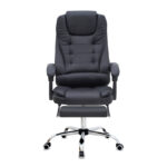 Καρέκλα γραφείου διευθυντική Daria Megapap με υποπόδιο από τεχνόδερμα χρώμα μαύρο 65x65x117/127εκ. - Image 6