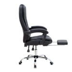 Καρέκλα γραφείου διευθυντική Daria Megapap με υποπόδιο από τεχνόδερμα χρώμα μαύρο 65x65x117/127εκ. - Image 8