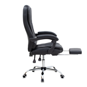 Καρέκλα γραφείου διευθυντική Daria Megapap με υποπόδιο από τεχνόδερμα χρώμα μαύρο 65x65x117/127εκ. - Image 8