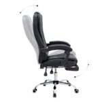 Καρέκλα γραφείου διευθυντική Daria Megapap με υποπόδιο από τεχνόδερμα χρώμα μαύρο 65x65x117/127εκ. - Image 9