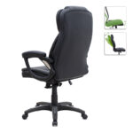 Καρέκλα γραφείου διευθυντική Morgan Megapap από τεχνόδερμα χρώμα μαύρο 67x65x112/122εκ. - Image 2