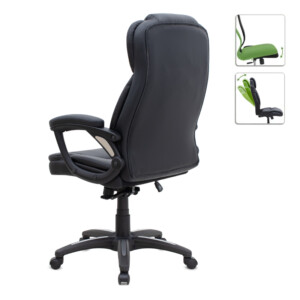 Καρέκλα γραφείου διευθυντική Morgan Megapap από τεχνόδερμα χρώμα μαύρο 67x65x112/122εκ. - Image 2