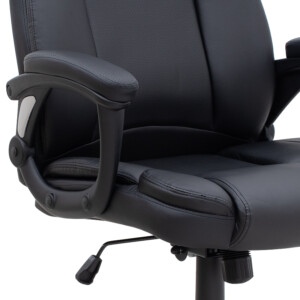 Καρέκλα γραφείου διευθυντική Morgan Megapap από τεχνόδερμα χρώμα μαύρο 67x65x112/122εκ. - Image 11