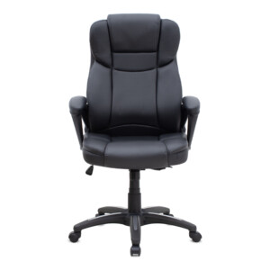 Καρέκλα γραφείου διευθυντική Morgan Megapap από τεχνόδερμα χρώμα μαύρο 67x65x112/122εκ. - Image 6