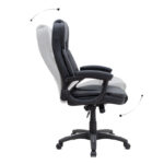 Καρέκλα γραφείου διευθυντική Morgan Megapap από τεχνόδερμα χρώμα μαύρο 67x65x112/122εκ. - Image 8