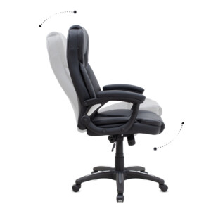 Καρέκλα γραφείου διευθυντική Morgan Megapap από τεχνόδερμα χρώμα μαύρο 67x65x112/122εκ. - Image 8