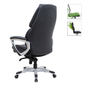 Καρέκλα γραφείου διευθυντική Duke Megapap από τεχνόδερμα χρώμα μαύρο 72x70x120/125εκ. - Image 2