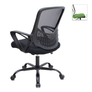 Καρέκλα γραφείου Freda Megapap με ύφασμα Mesh χρώμα μαύρο 65x65x90/100εκ. - Image 2