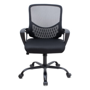 Καρέκλα γραφείου Freda Megapap με ύφασμα Mesh χρώμα μαύρο 65x65x90/100εκ. - Image 4