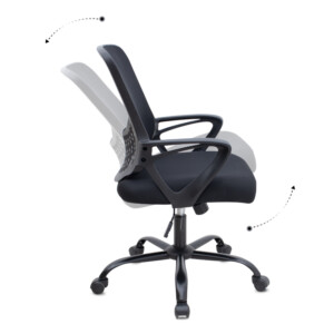 Καρέκλα γραφείου Freda Megapap με ύφασμα Mesh χρώμα μαύρο 65x65x90/100εκ. - Image 6