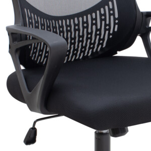 Καρέκλα γραφείου Freda Megapap με ύφασμα Mesh χρώμα μαύρο 65x65x90/100εκ. - Image 8