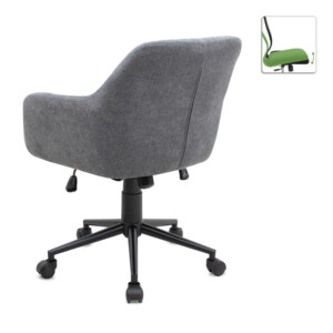 Καρέκλα γραφείου Alice Megapap υφασμάτινη χρώμα γκρι 61x61x80/90εκ. - Image 2