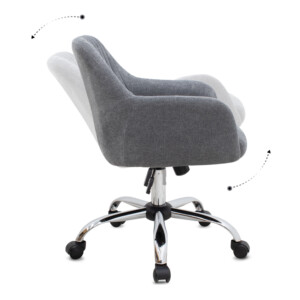 Καρέκλα γραφείου Lana Megapap υφασμάτινη χρώμα γκρι 61x61x80/90εκ. - Image 6