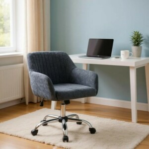 Καρέκλα γραφείου Lana Megapap υφασμάτινη χρώμα ανθρακί 61x61x80/90εκ. - Image 3