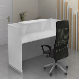 Γραφείο υποδοχής - reception Lemmon Megapap χρώμα λευκό 120x70x110εκ. - Image 2