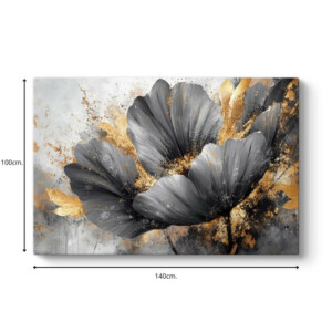 Πίνακας σε καμβά "Flowers Whispering in the Night" Megapap ψηφιακής εκτύπωσης 140x100x3εκ. - Image 3