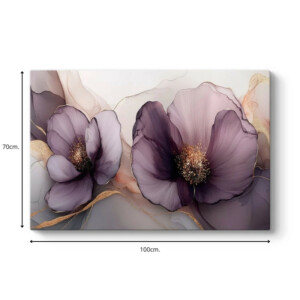 Πίνακας σε καμβά "Purple Peonies" Megapap ψηφιακής εκτύπωσης 100x70x3εκ. - Image 3