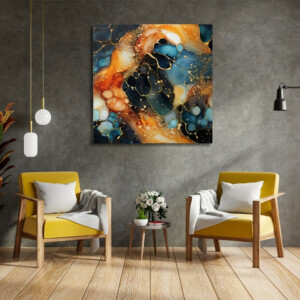 Πίνακας σε καμβά "Universal Texture Abstract" Megapap ψηφιακής εκτύπωσης 100x100x3εκ. - Image 2