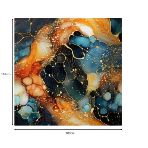 Πίνακας σε καμβά "Universal Texture Abstract" Megapap ψηφιακής εκτύπωσης 100x100x3εκ. - Image 3